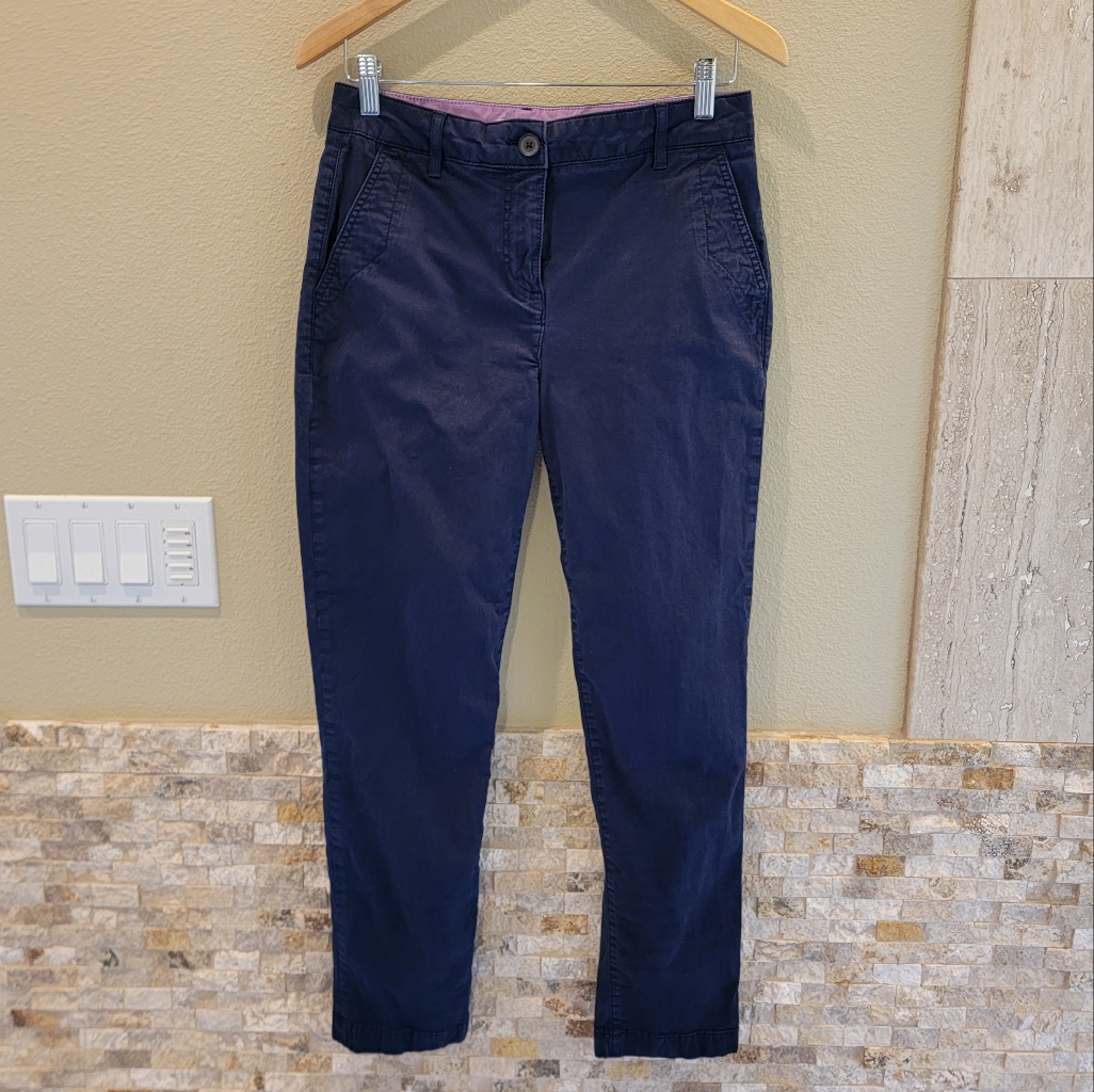 Boden Navy Straight Cut Pants Size 6r